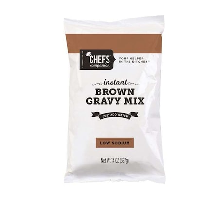 Chefs Companion Chefs Companion Low Sodium Brown Gravy Mix 14 oz., PK8 57774